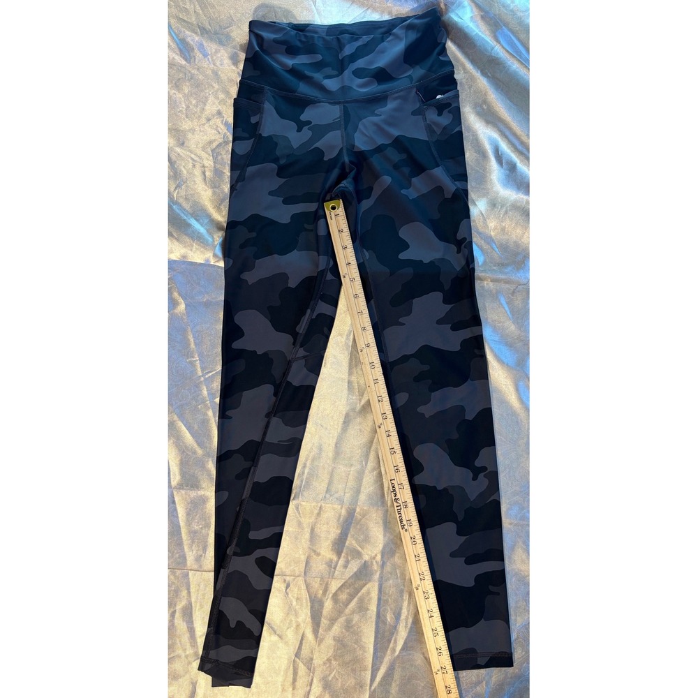 Old Navy Active Elevate Go-Dry Camo Leggings Grey Black High Waisted Pockets M